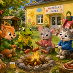 🐈🐸🐿️ 🐭opékání buřtů v MŠ 🐭🐿️🐸🐈